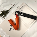 Darling Vegan Leather Initial Keychain