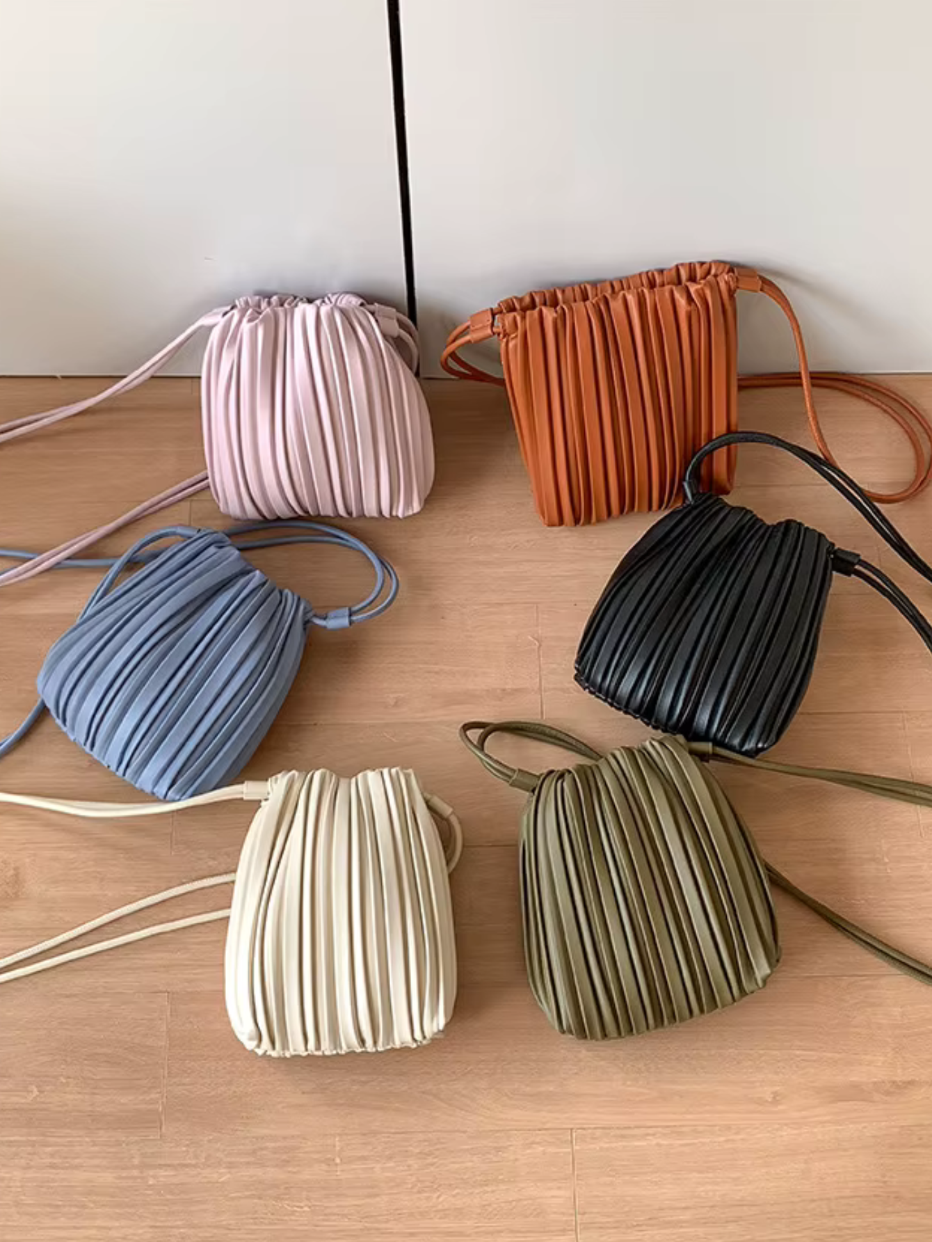 Pleated Nori Crossbody