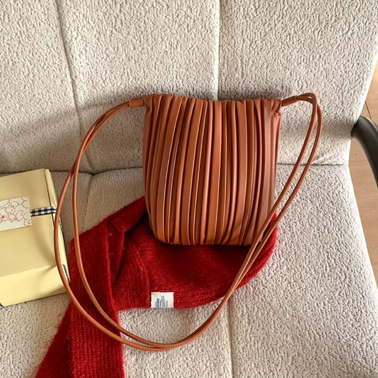 Pleated Nori Crossbody