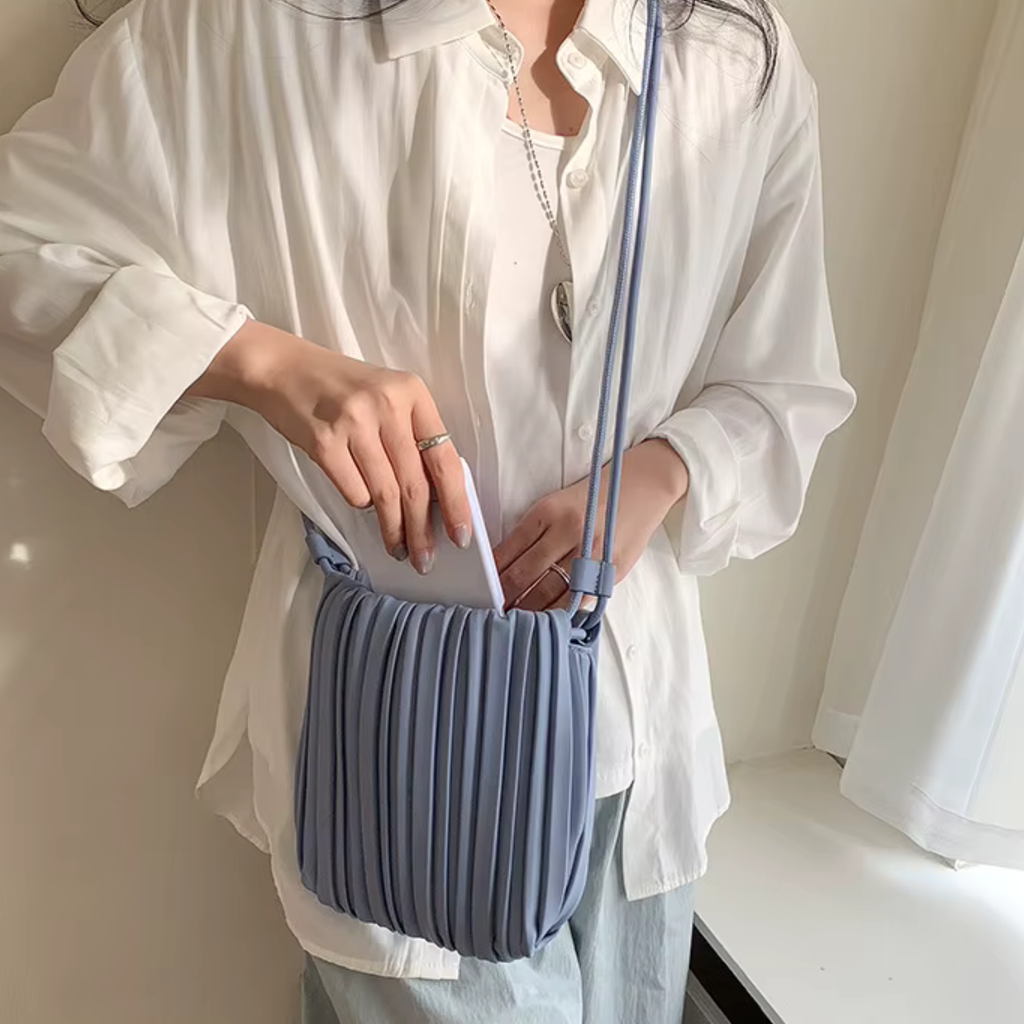 Pleated Nori Crossbody