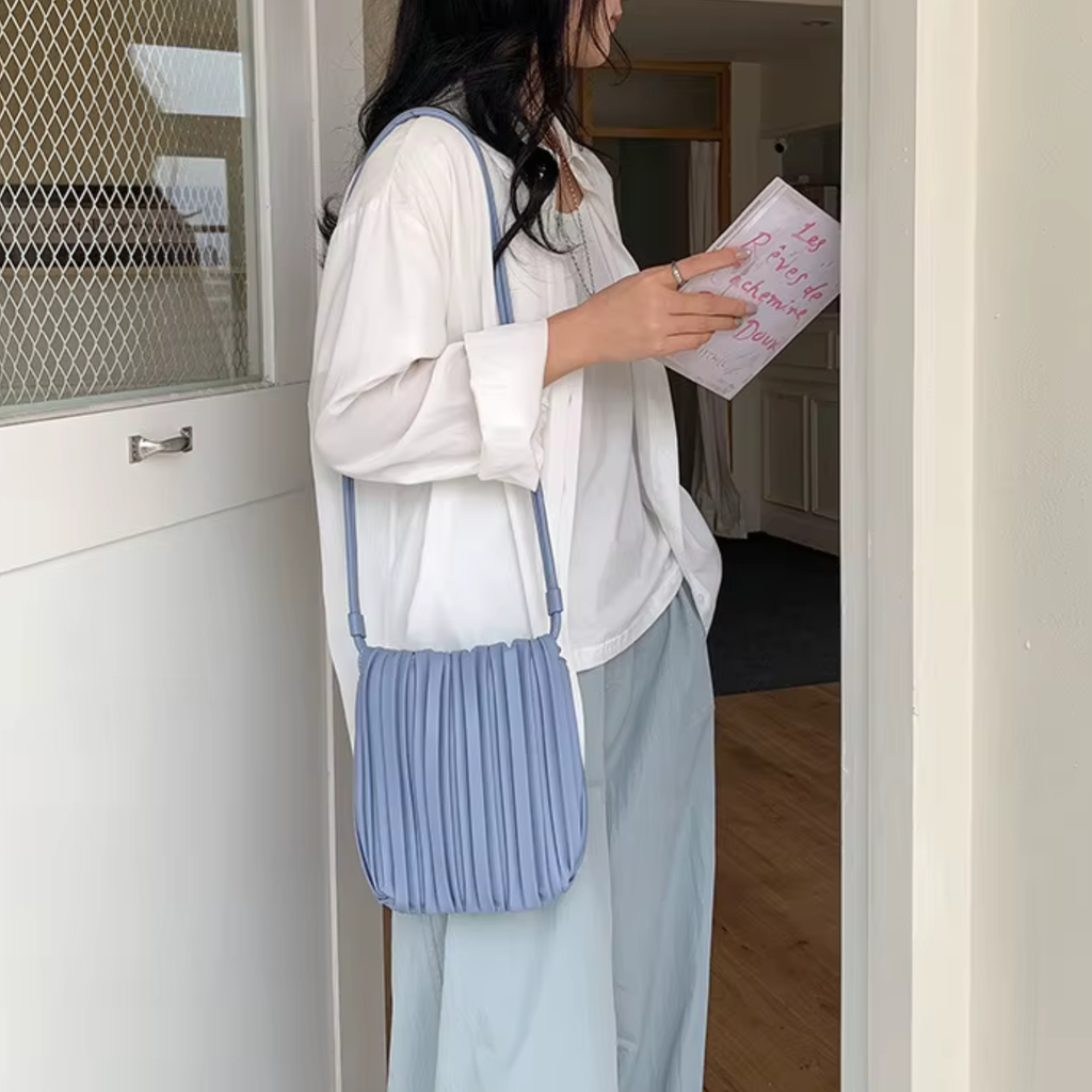 Pleated Nori Crossbody