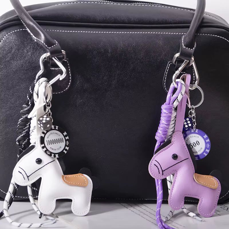 Horse Meadow Leather Bag Charm