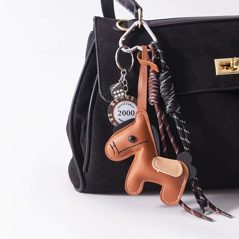 Horse Meadow Leather Bag Charm