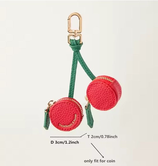 Vegan Leather Lemon Keychain