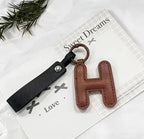 Darling Vegan Leather Initial Keychain