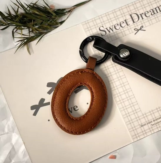 Darling Vegan Leather Initial Keychain