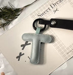 Darling Vegan Leather Initial Keychain