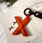 Darling Vegan Leather Initial Keychain