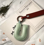 Darling Vegan Leather Initial Keychain