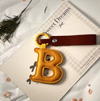 Darling Vegan Leather Initial Keychain