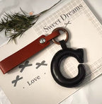 Darling Vegan Leather Initial Keychain