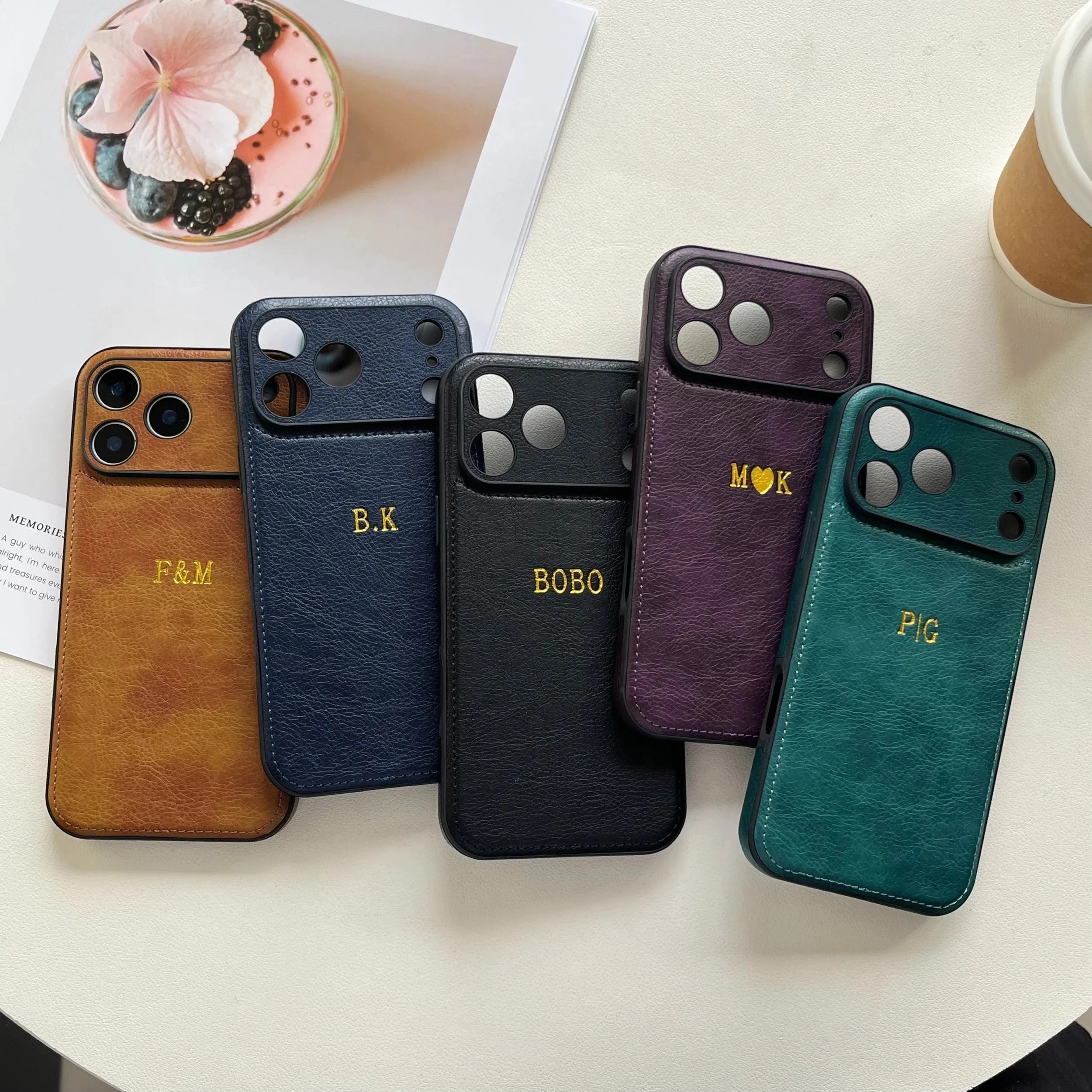 Personalized Leather iPhone Case