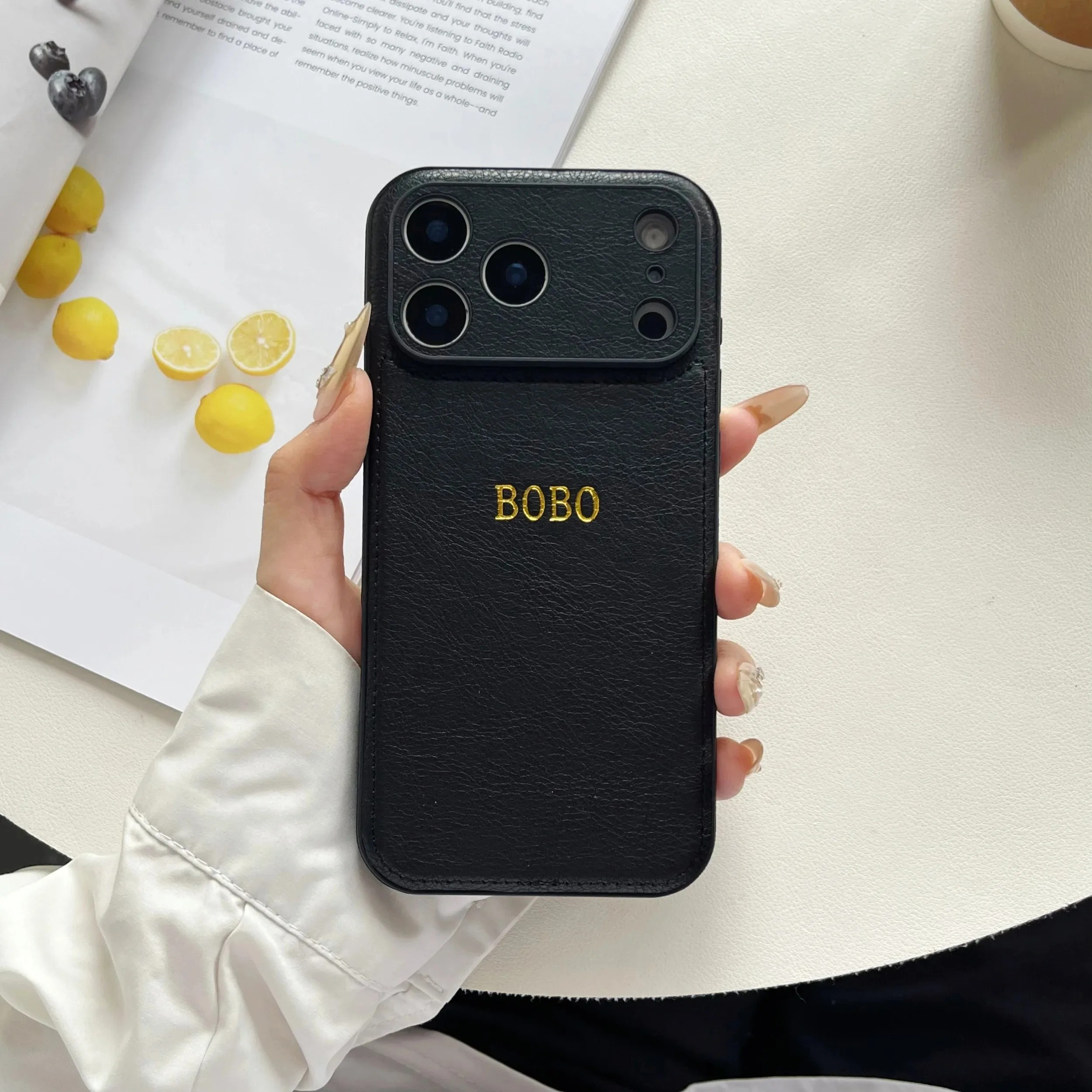 Personalized Leather iPhone Case