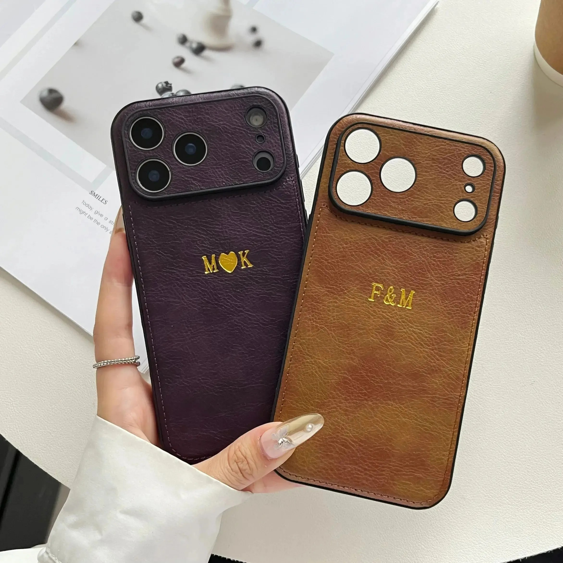 Personalized Leather iPhone Case