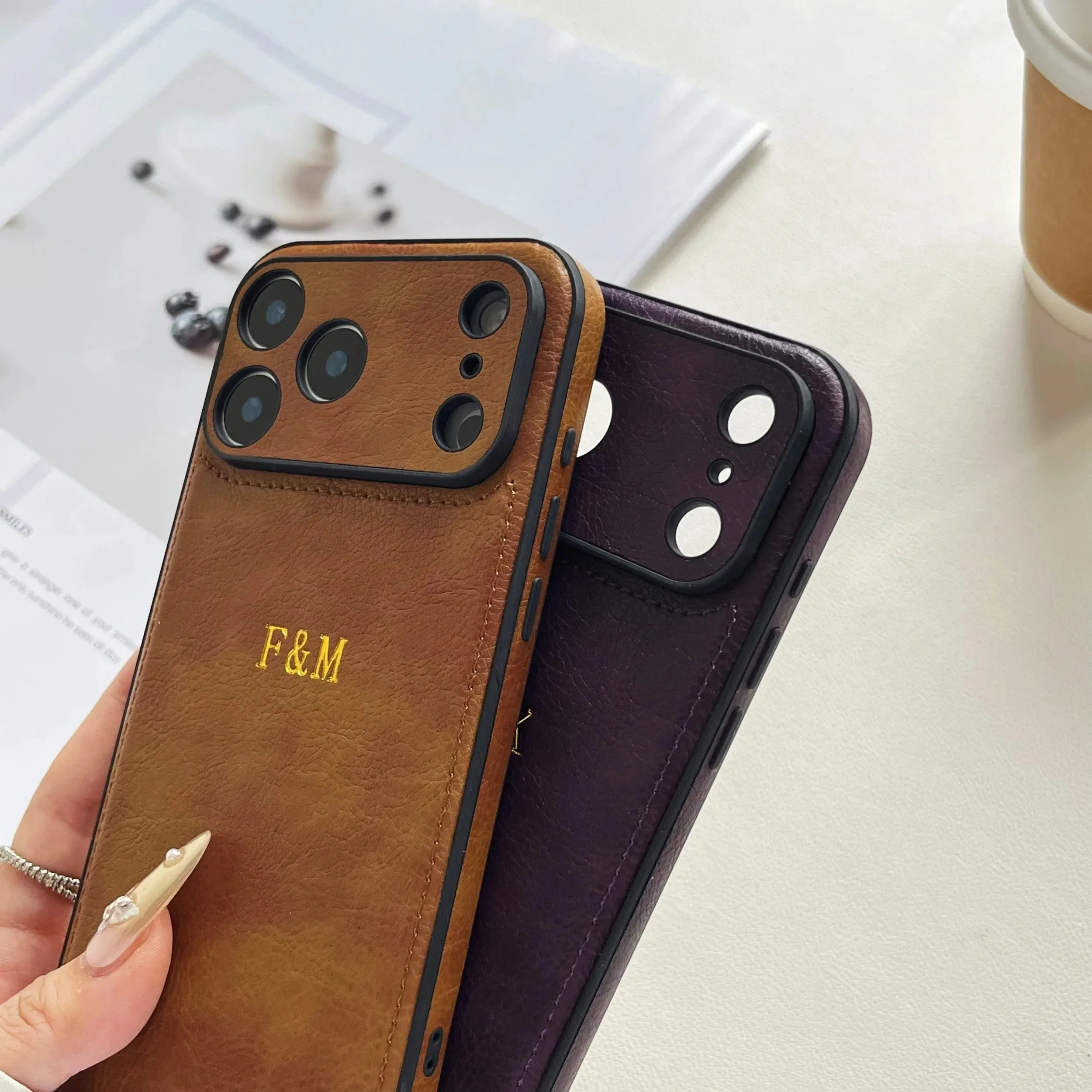 Personalized Leather iPhone Case