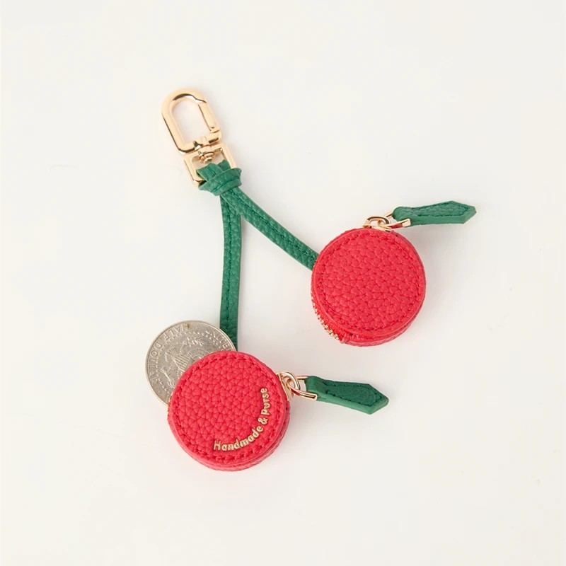Vegan Leather Lemon Keychain