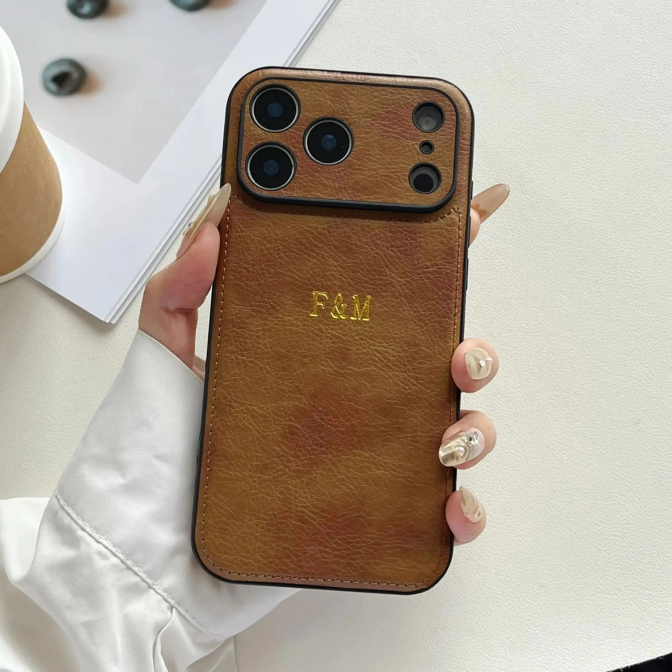 Personalized Leather iPhone Case