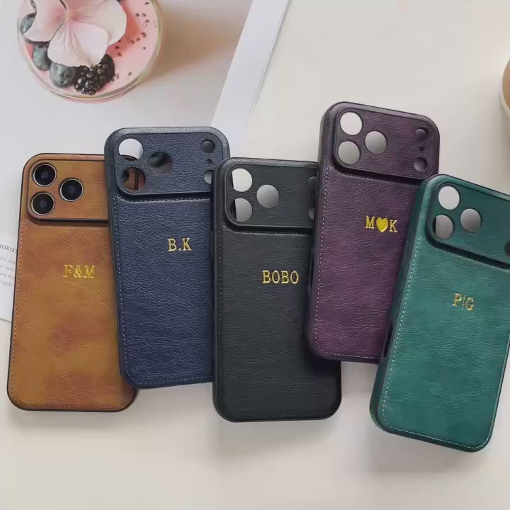 Personalized Leather iPhone Case