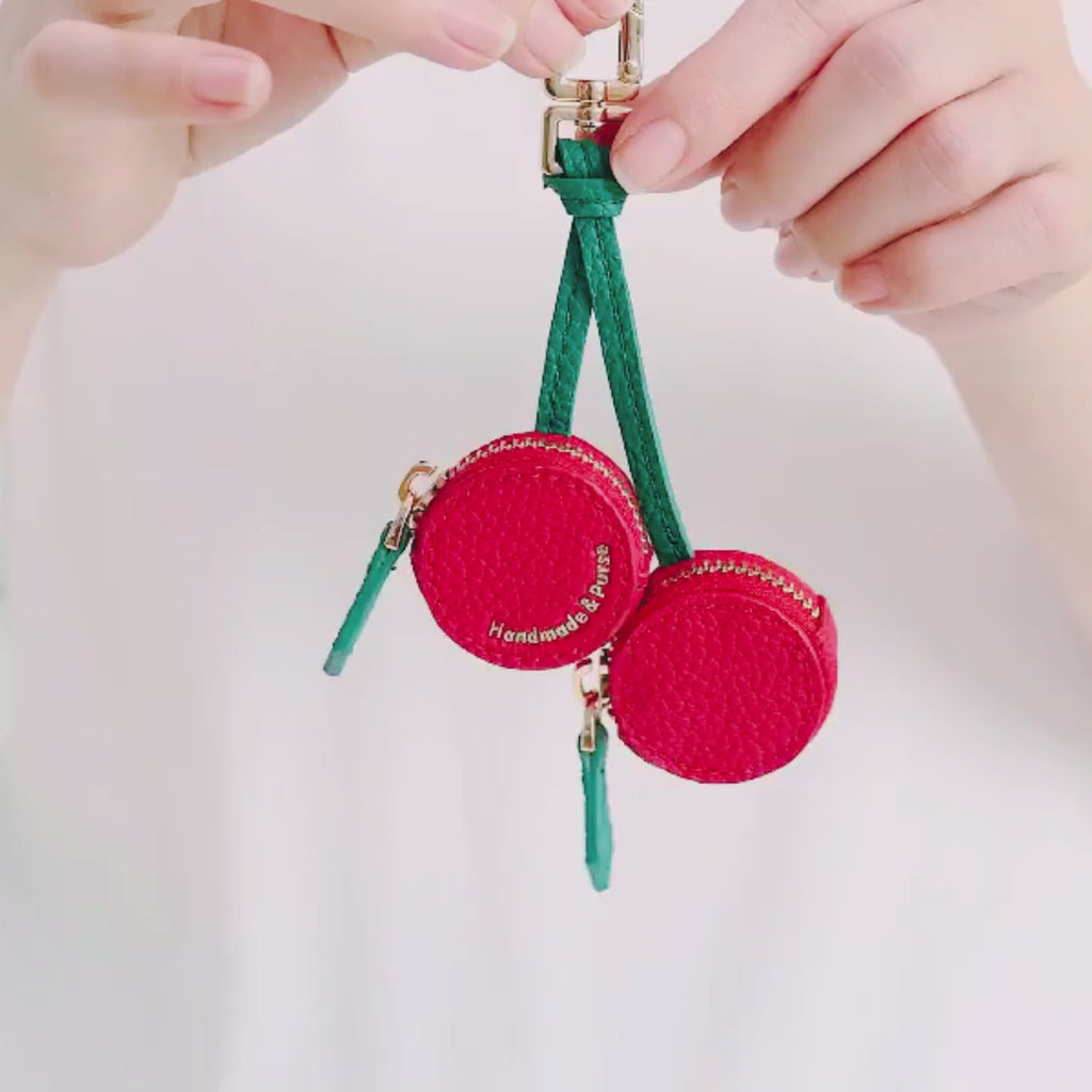 Vegan Leather Lemon Keychain