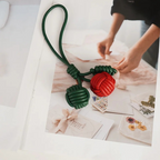 Klein Braided Leather Bag Charm