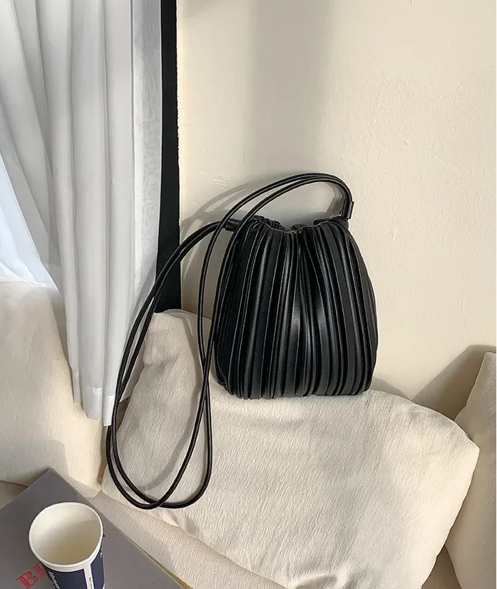 Pleated Nori Crossbody